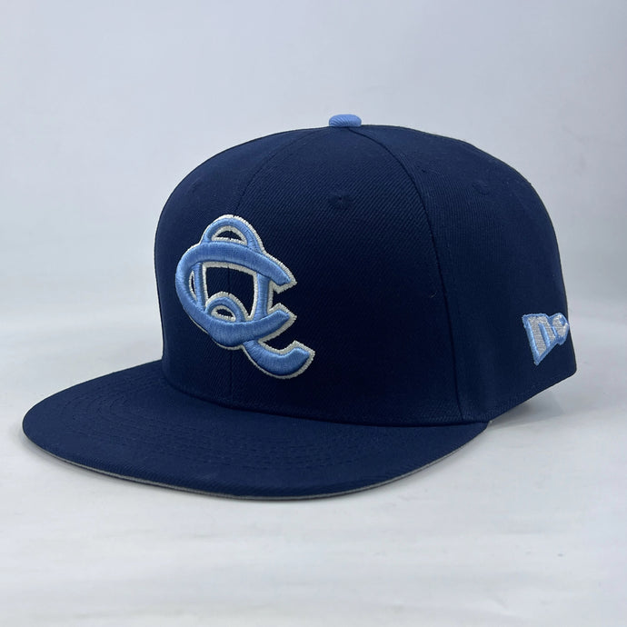 QC “Carolina Navy” snapback Hat – Classic Script Logo